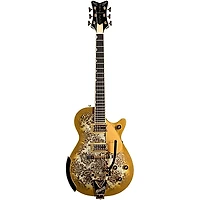Gretsch Guitars G6134TG Limited Edition Paisley Penguin with String-Thru Bisgby Electric Guitar Gold Paisley