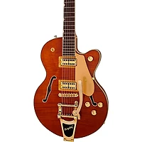 Gretsch Guitars Electromatic LTD Flame Okoume Broadkaster Jr. Single-Cut With Bigsby Electric Guitar Roundup Orange Stain