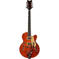 Gretsch Guitars Limited Edition Quilt Top Falcon Jr. Electric Guitar Roundup Orange Stain