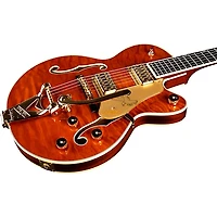 Gretsch Guitars Limited Edition Quilt Top Falcon Jr. Electric Guitar Roundup Orange Stain