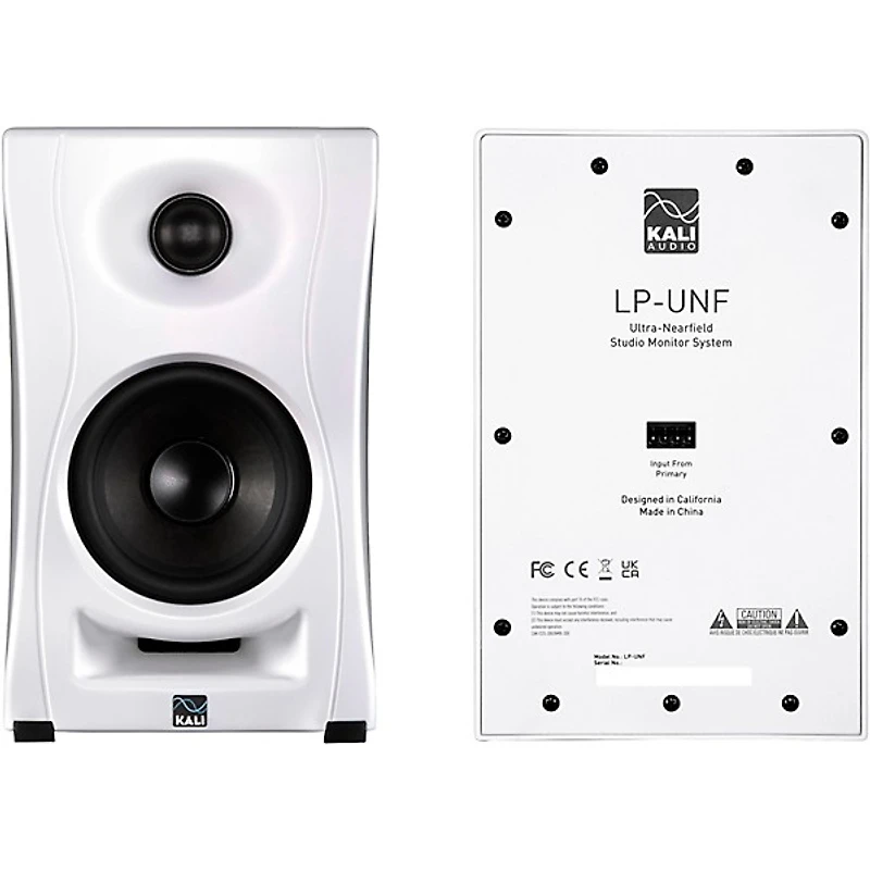 Kali Audio LP-UNF 4.5" 2-Way Powered Speaker Pair With Bluetooth - White