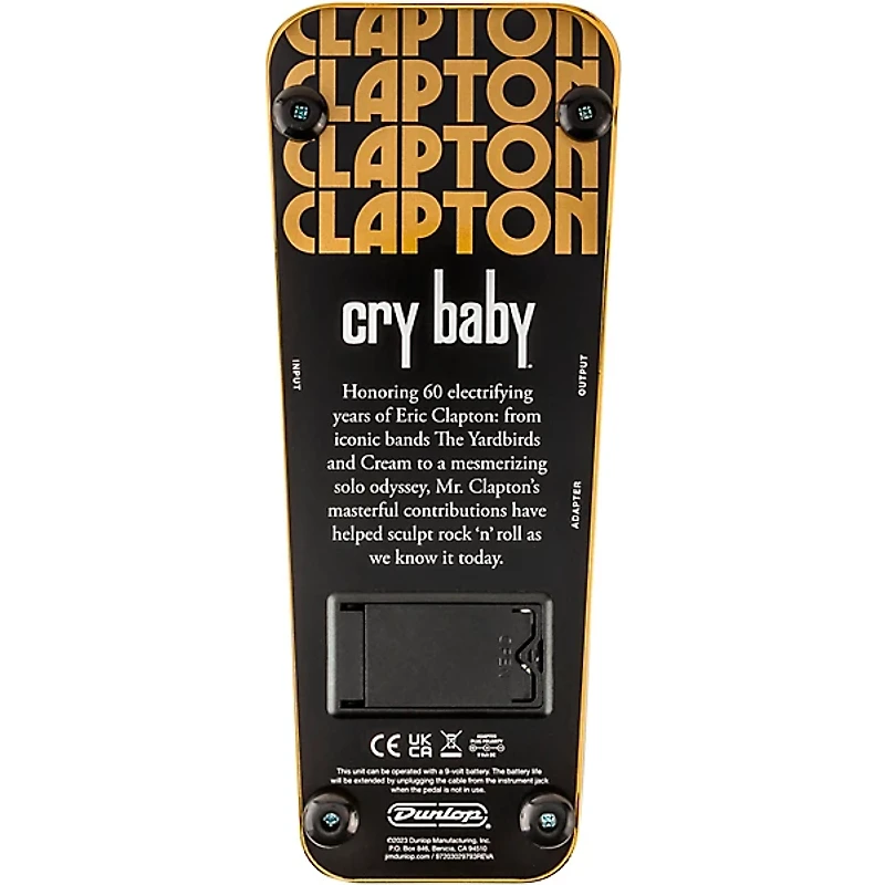 Dunlop EC95G Eric Clapton Cry Baby Wah Effects Pedal Gold