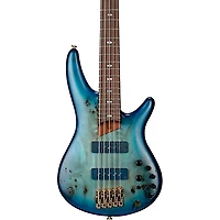 Ibanez Prestige SR6605 5-String Electric Bass Guitar Ghost Fleet Blue Burst
