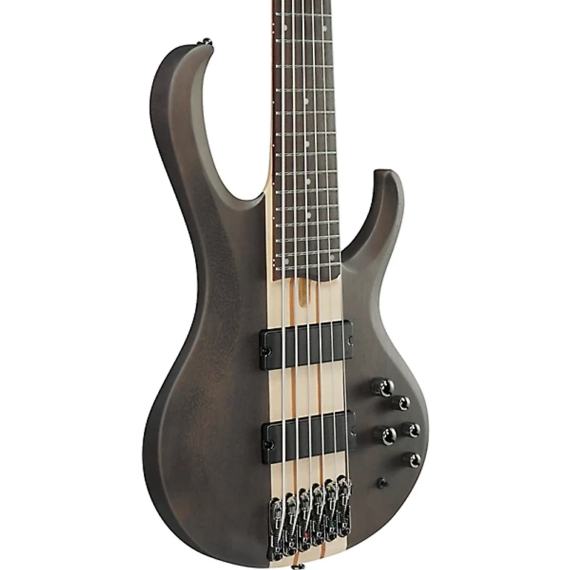 Ibanez BTB606 6-String Electric Bass Guitar Transparent Gray Flat