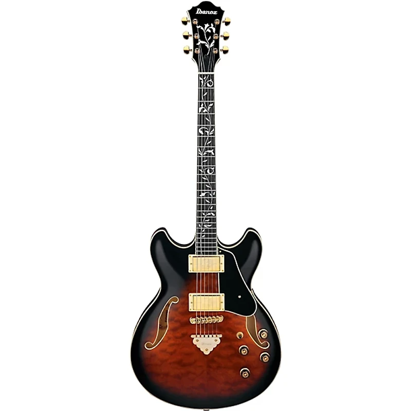 Ibanez Artcore Expressionist AS93QMSP Semi-Hollowbody Electric Guitar Dark Brown Sunburst