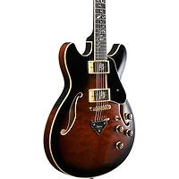 Ibanez Artcore Expressionist AS93QMSP Semi-Hollowbody Electric Guitar Dark Brown Sunburst