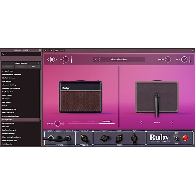Universal Audio UAD Ruby '63 Top Boost Amp Plug-in