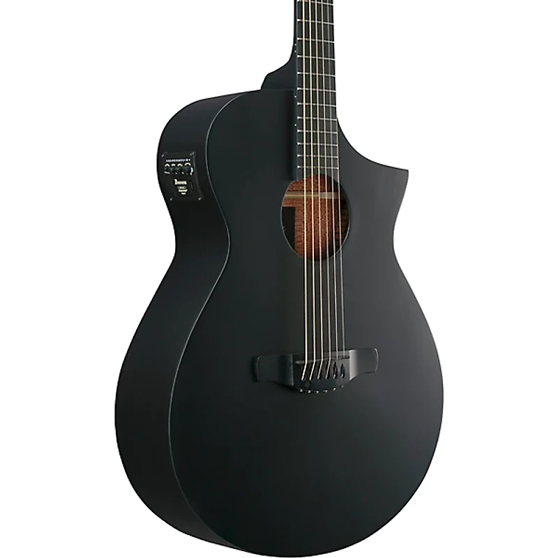Ibanez AEWC621 Auditorium Acoustic-Electric Guitar Blackout Flat