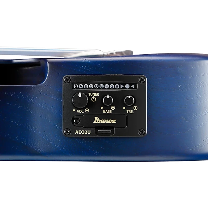 Ibanez AUP10NFMNE Nylon-String Piccolo Acoustic-Electric Guitar Transparent Blue Burst