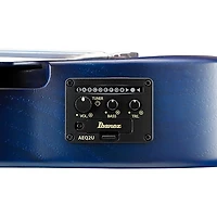 Ibanez AUP10NFMNE Nylon-String Piccolo Acoustic-Electric Guitar Transparent Blue Burst