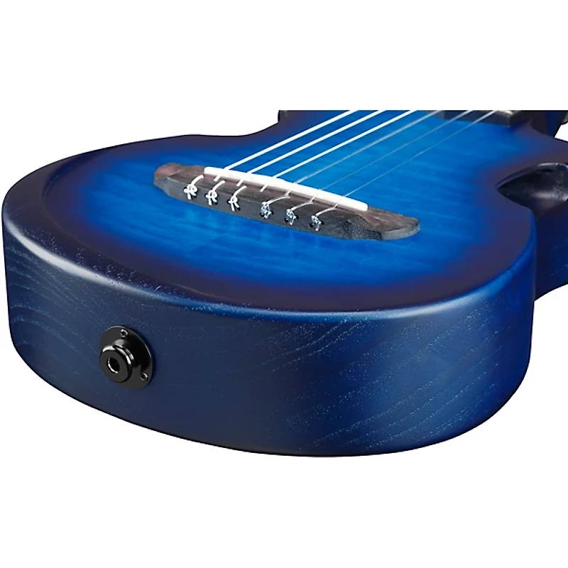 Ibanez AUP10NFMNE Nylon-String Piccolo Acoustic-Electric Guitar Transparent Blue Burst