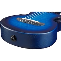 Ibanez AUP10NFMNE Nylon-String Piccolo Acoustic-Electric Guitar Transparent Blue Burst