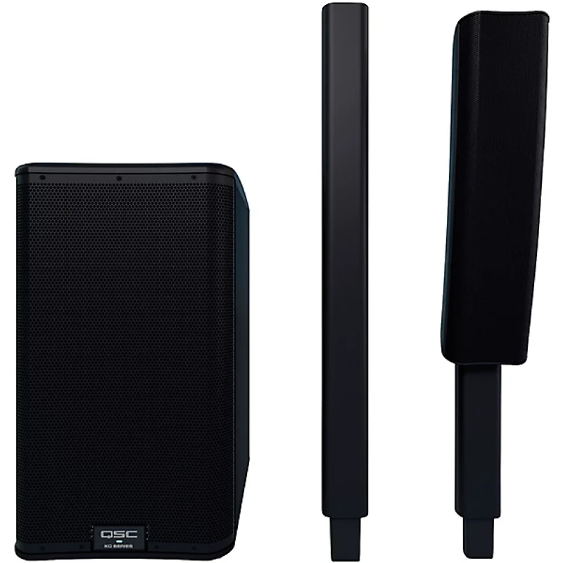 QSC KC12 Active 3-Way Column Loudspeaker - Black