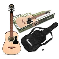 Ibanez IJV30 JamPack 3/4 Size Mini Dreadnought Acoustic Guitar Pack Natural