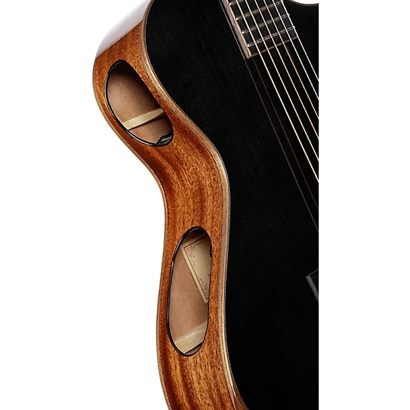 Cort Modern Masterpiece Series Concert Acoustic-Electric Guitar Transparent Black