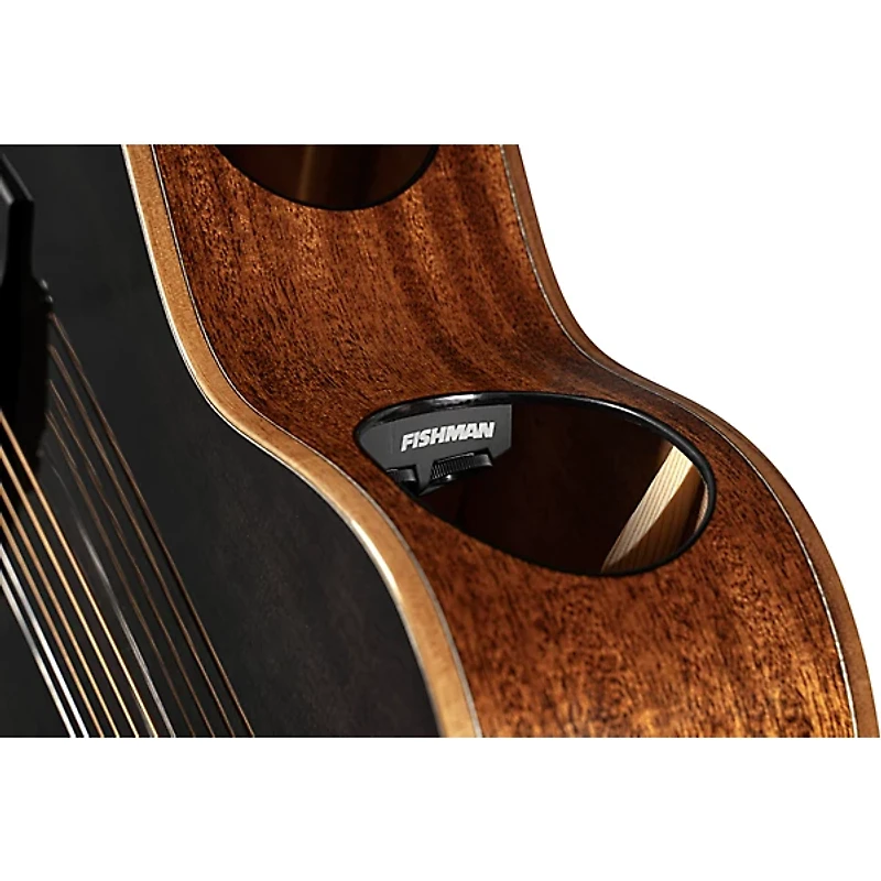 Cort Modern Masterpiece Series Concert Acoustic-Electric Guitar Transparent Black