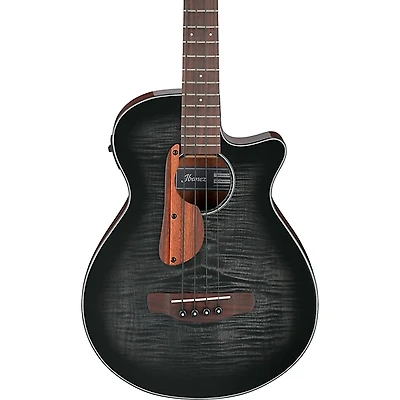 Ibanez AEGB25E Grand Concert Acoustic-Electric Bass Guitar Transparent Black Sunburst