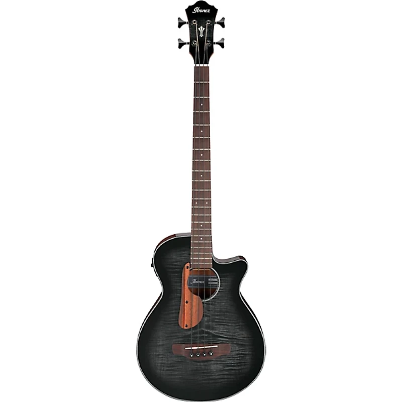 Ibanez AEGB25E Grand Concert Acoustic-Electric Bass Guitar Transparent Black Sunburst
