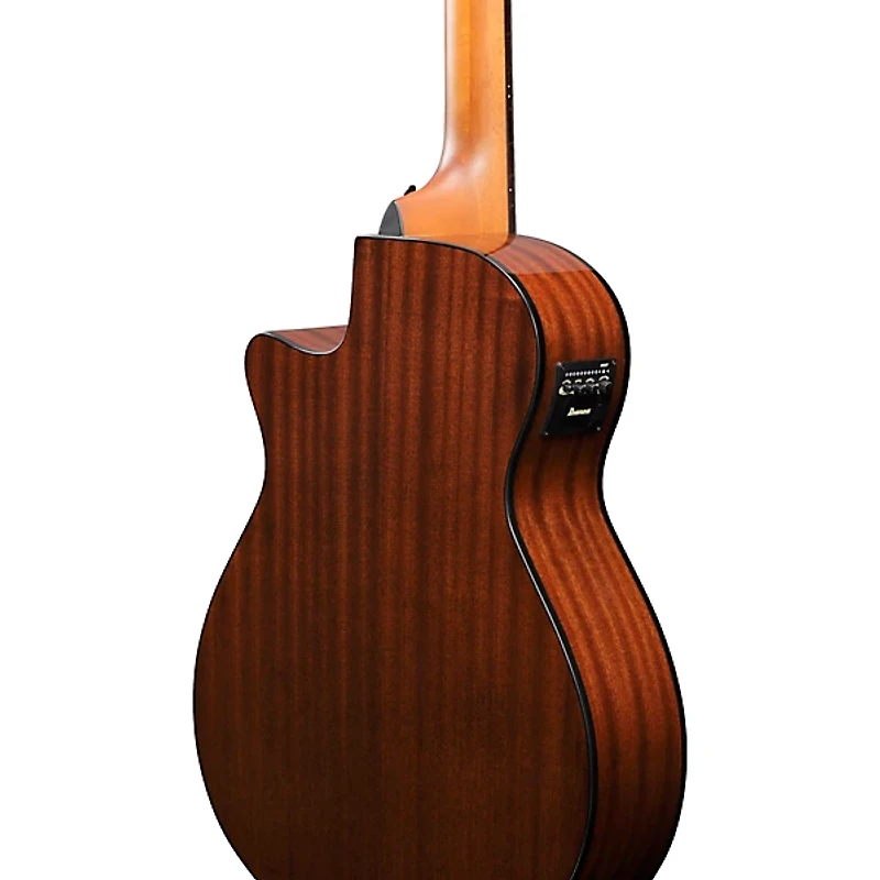 Ibanez AEGB25E Grand Concert Acoustic-Electric Bass Guitar Transparent Black Sunburst