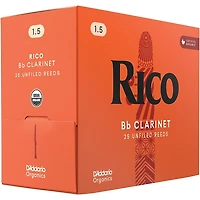 D'Addario Woodwinds Rico Bb Clarinet Reeds, 25-Pack in dispenser box