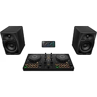 AlphaTheta DDJ-FLX2 Entry Level DJ Controller with DM-40D Studio Monitors