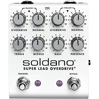 Soldano SLO Plus Dual-Channel Super Lead Overdrive Effects Pedal White