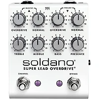 Soldano SLO Plus Dual-Channel Super Lead Overdrive Effects Pedal White