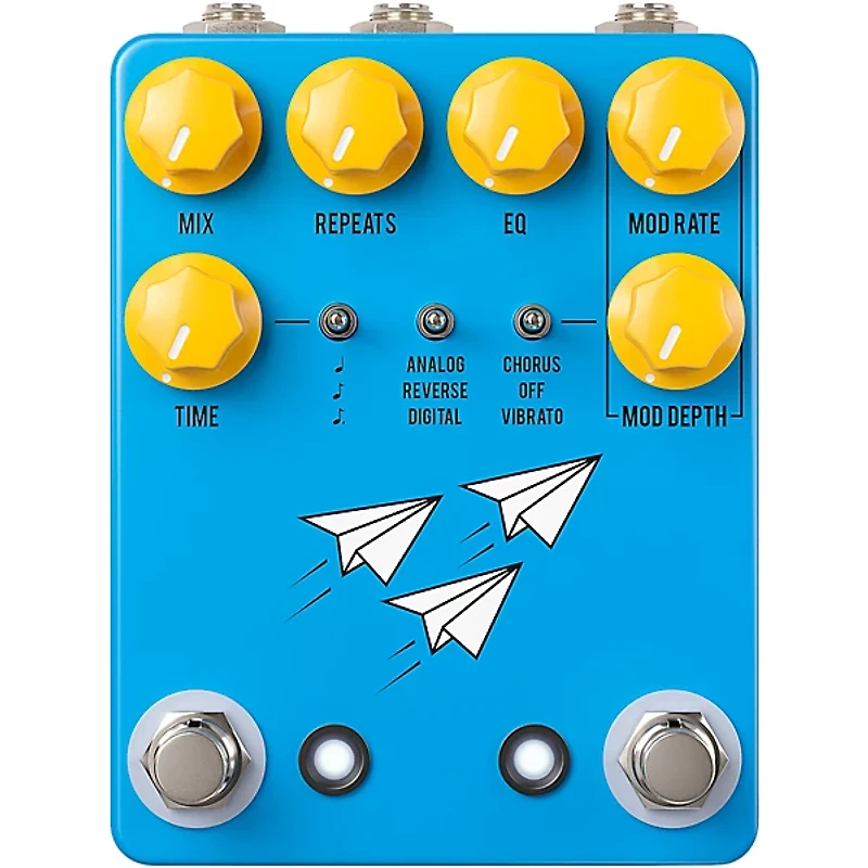 JHS Pedals Flight Delay Reverse Analog Digital Chorus Vibrato Effects Pedal