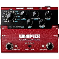 Wampler Catacombs Reverb and Delay Effects Pedal Red