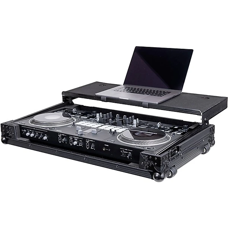 Headliner Pitch Black Flight Case for DDJ-REV7 with Laptop Platform & Wheels