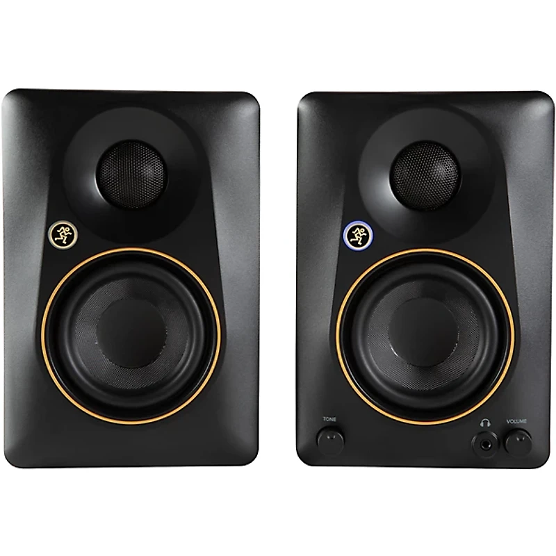 Mackie CR3.5BT-LTD-GLD 3.5 Limited-Edition Gold Trim Powered Studio Monitors With Tone Control and Bluetooth (Pair)