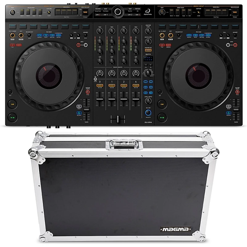 AlphaTheta DDJ-GRV6 Performance DJ Controller With Groove Circuit with Magma Cases DJ-Controller Workstation