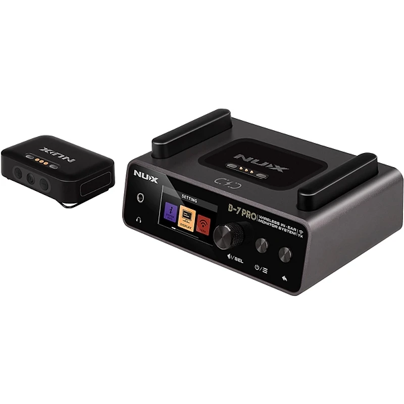 NUX B-7 Pro Professional 2.4GHz In Ear Monitoring Wireless System W/Clamp Black