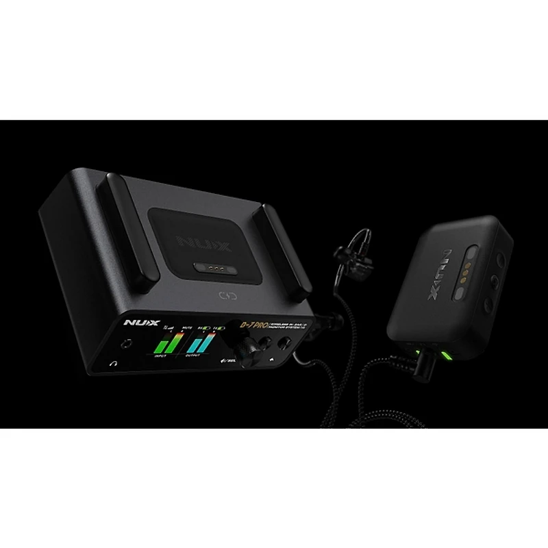 NUX B-7 Pro Professional 2.4GHz In Ear Monitoring Wireless System W/Clamp Black