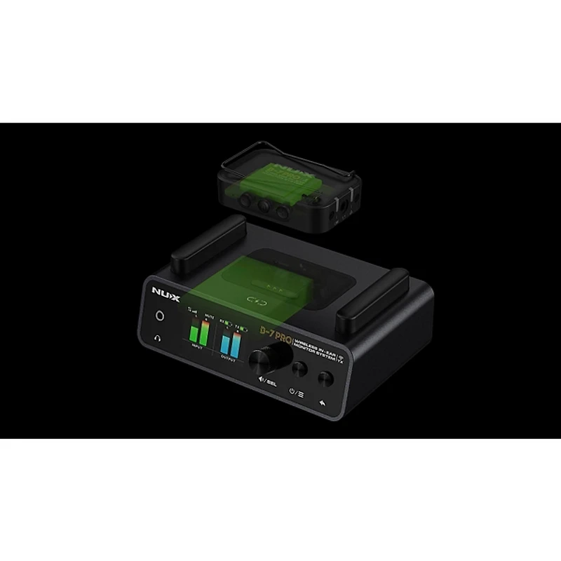 NUX B-7 Pro Professional 2.4GHz In Ear Monitoring Wireless System W/Clamp Black