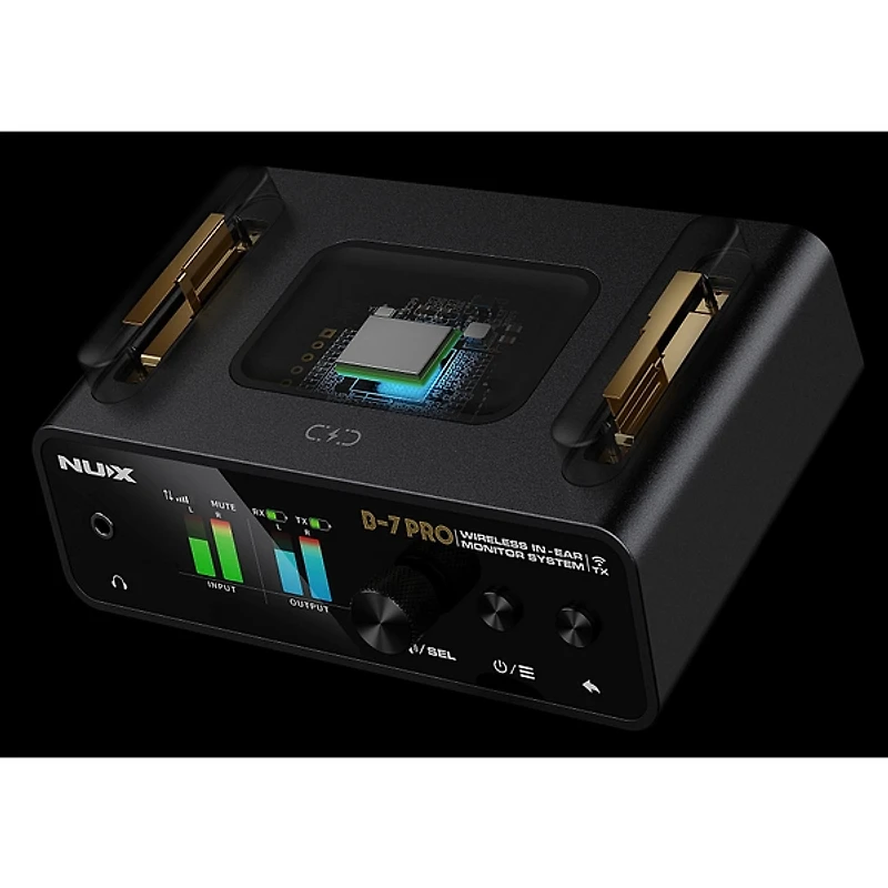 NUX B-7 Pro Professional 2.4GHz In Ear Monitoring Wireless System W/Clamp Black