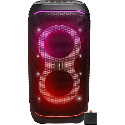 JBL PartyBox Stage 320 Portable Party Speaker With Pro Sound, Adaptive Light Show & Telescopic Handle/Wheels