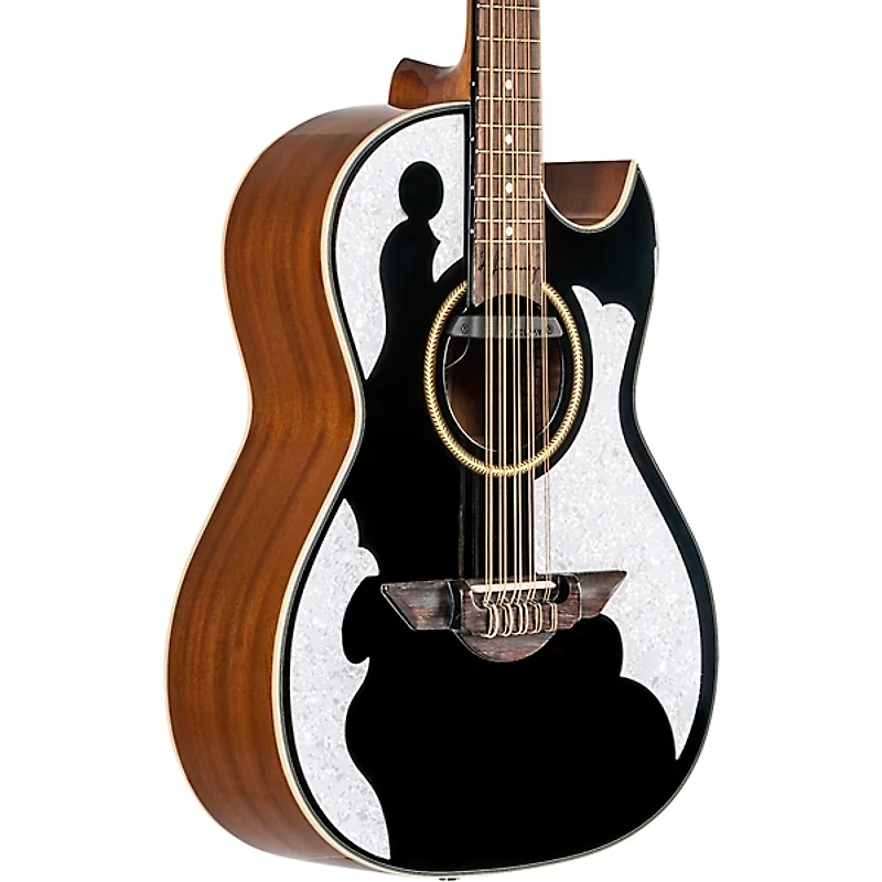 H. Jimenez LBQ4E El Patron Acoustic-Electric Bajo Quinto Black