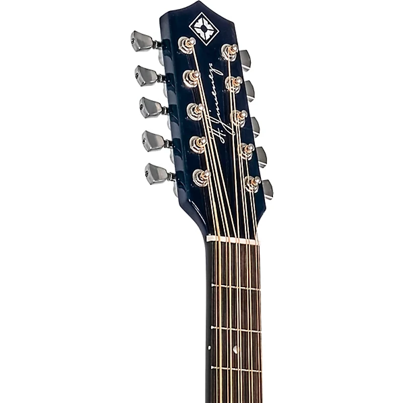 H. Jimenez LBQ4E El Patron Acoustic-Electric Bajo Quinto Transparent Blue