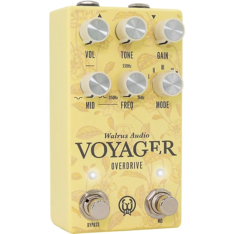 Walrus Audio Voyager Pre-Amp/Overdrive MKII Effects Pedal Floral Series 2024 Yellow