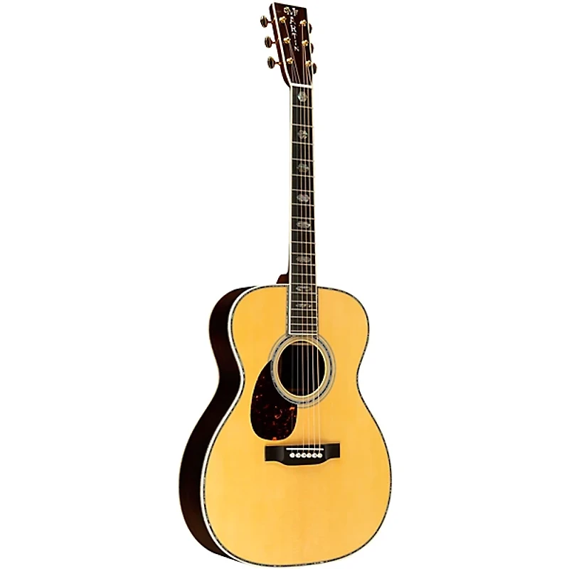 Martin OM-45 Spruce-Rosewood Left-Handed Orchestra Acoustic Guitar Natural