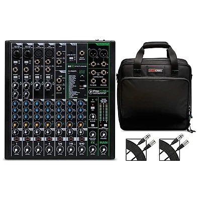 Mackie ProFX10v3 10-Channel Mixer With Gator Mixer Bag and Cables