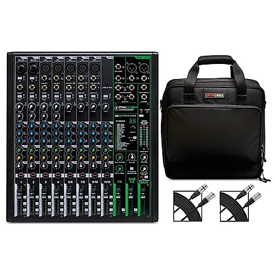 Mackie ProFX12v3 12-Channel Mixer With Gator Mixer Bag and Cables