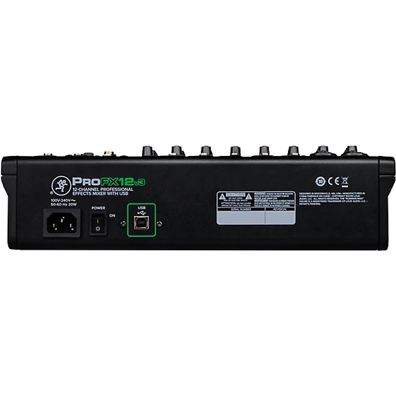 Mackie ProFX12v3 12-Channel Mixer With Gator Mixer Bag and Cables