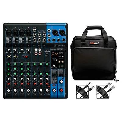 Yamaha MG10XU 10-Channel Mixer With Gator Mixer Bag and Cables