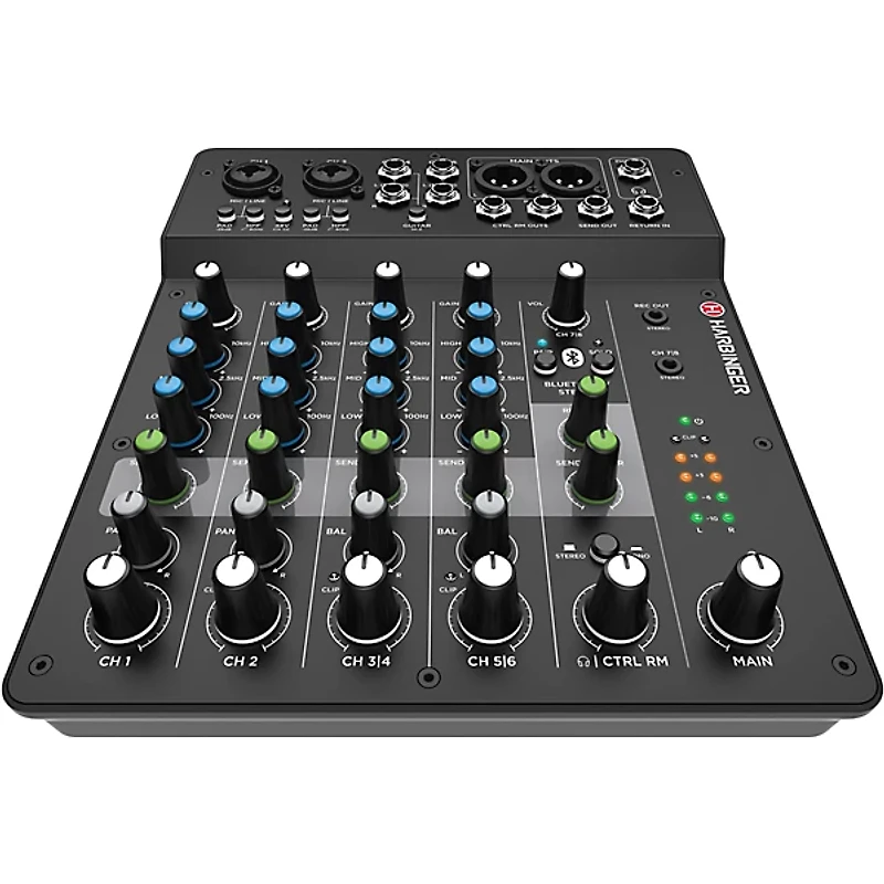 Harbinger LV8 8-Channel Analog Mixer With Gator Mixer Bag and Cables