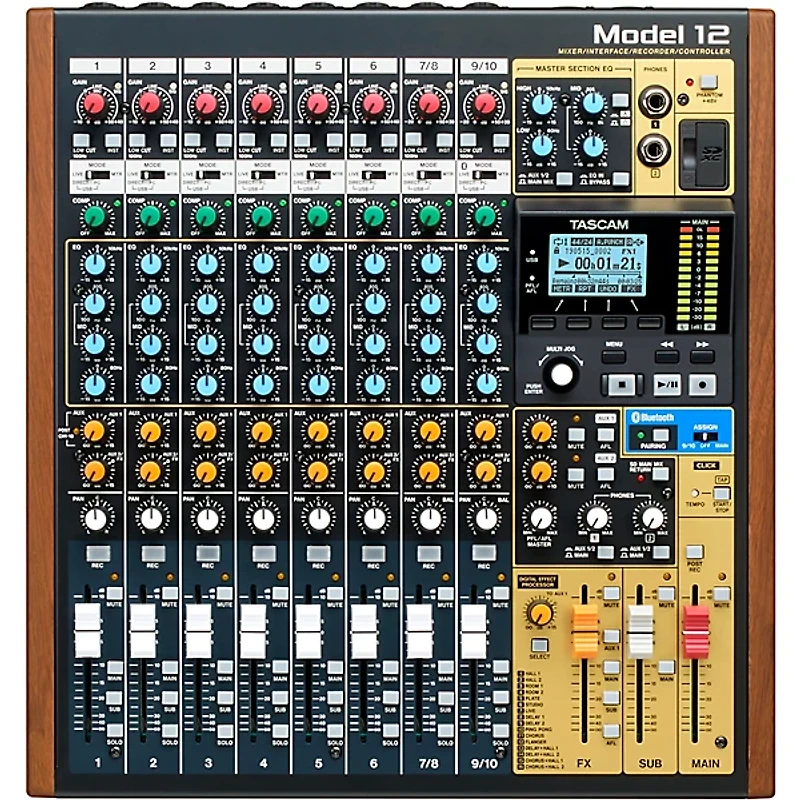 TASCAM Model 12 12-Channel All-in-One Mixer With Gator Mixer Bag and Cables