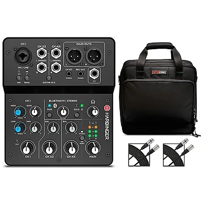 Harbinger LV7 7-Channel Analog Mixer With Gator Mixer Bag and Cables