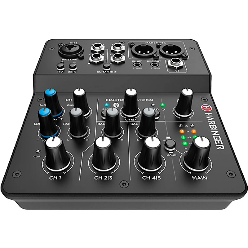 Harbinger LV7 7-Channel Analog Mixer With Gator Mixer Bag and Cables