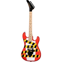 Kramer Baretta "Danger Zone" Electric Guitar Warning Tape on White Red